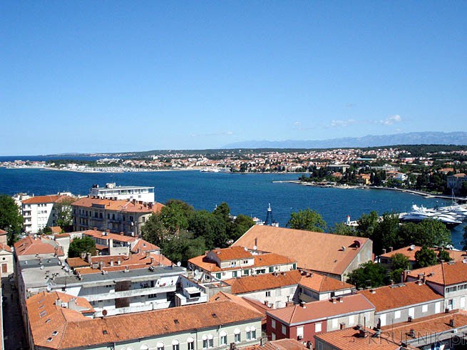 Widoczek z wieży widokowej na Zadar (wejście 10 Kun).